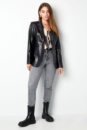 PU-Blazer schwarz - S h5 Bild3